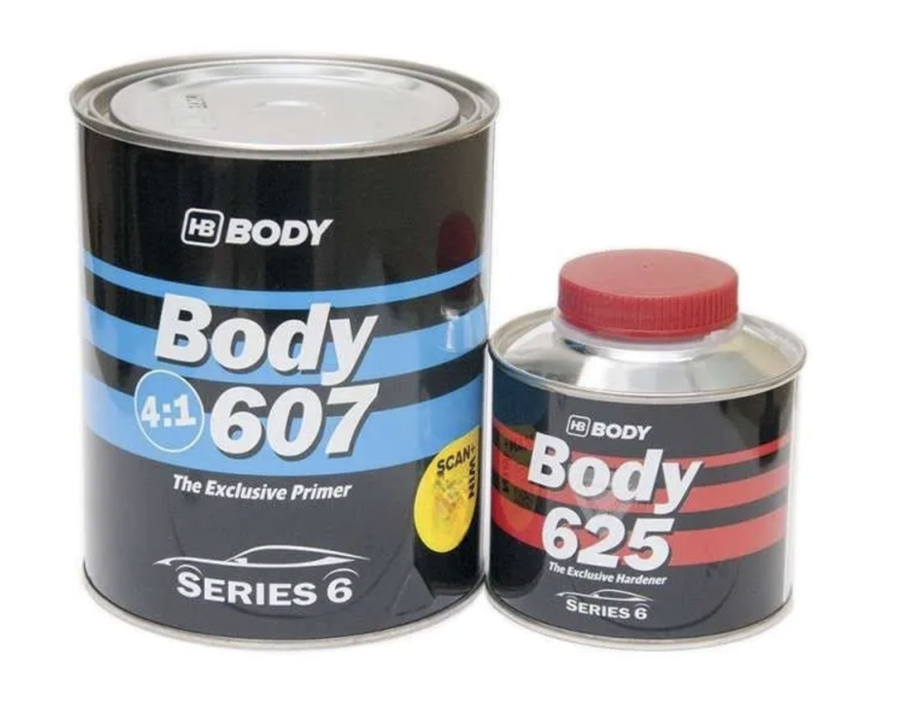 BODY HB 607 4+1 Акриловый грунт (0,8+0,2л) (607/625) белый