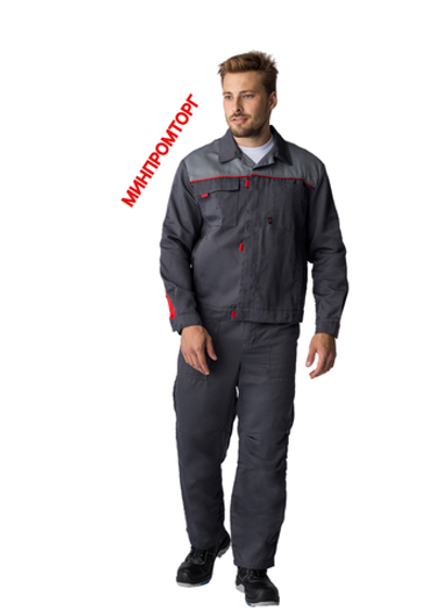 Костюм Фаворит-2 (тк.Смесовая,210) п/к, т.серый/серый