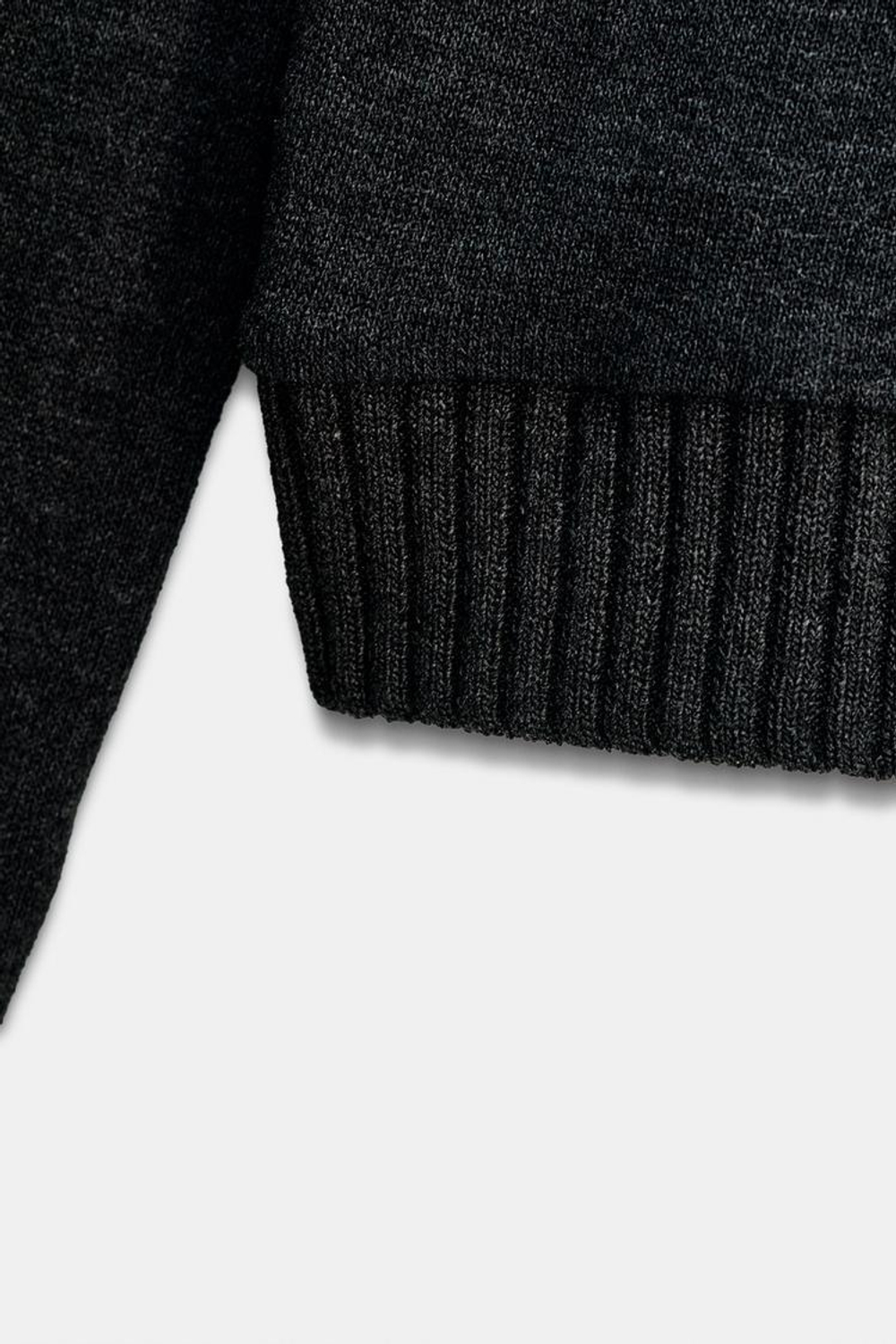 ZARA УКОРОЧЕННЫЙ ТОНКИЙ ДЖЕМПЕР, АНТРАЦИТОВО-СЕРЫЙ