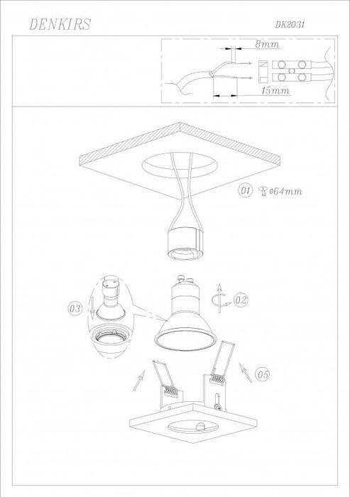 Встраиваемый светильник Denkirs DK2031-BK