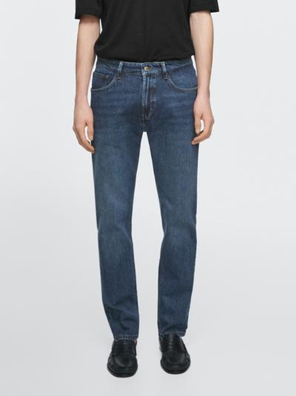 Massimo Dutti Джинсы зауженного кроя, темно-синий