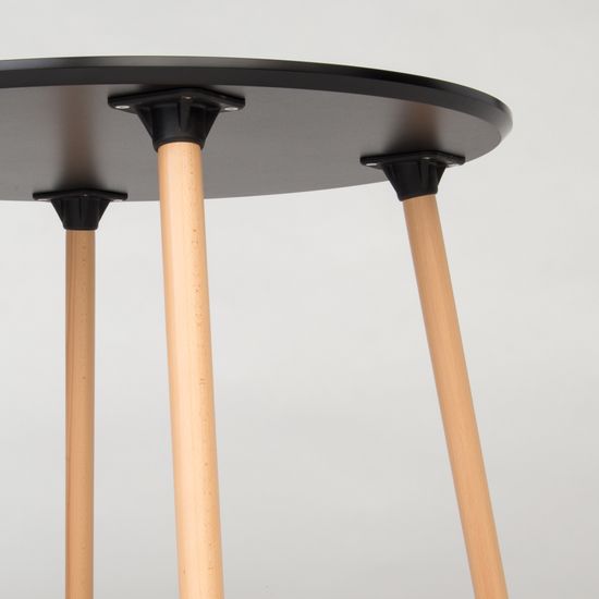 Обеденный стол Copine 100 см меламин черный | Купить в StoreForHome.ru