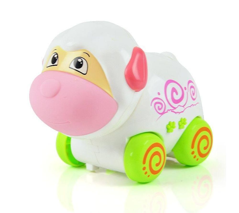 Игрушка на колёсах Mioshl active &quot;Зверята: Овечка&quot; (15 см, звук, разноцвет.)