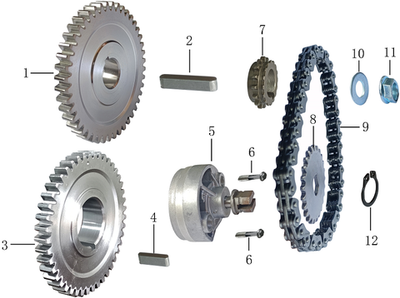 Запчасти двигателя к квадроциклу Motax Grizlik 300. Рис. 11
