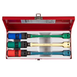 KING TONY (44906MP) Набор ударных глубоких торцевых головок и торсионных удлинителей 1/2", 17, 19, 21 мм