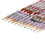 Карандаш ч/г НВ дер. "Зубастик" с ластиком, корп. шестигран. (Mazari) (Комплект 12шт.)