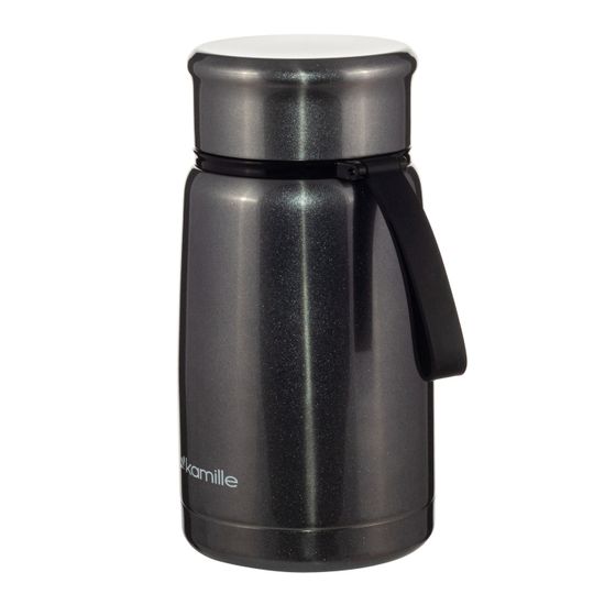 Термос пищевой 800 мл. Kamille KM 2148 из нержавеющей стали с ложкой и ремешком