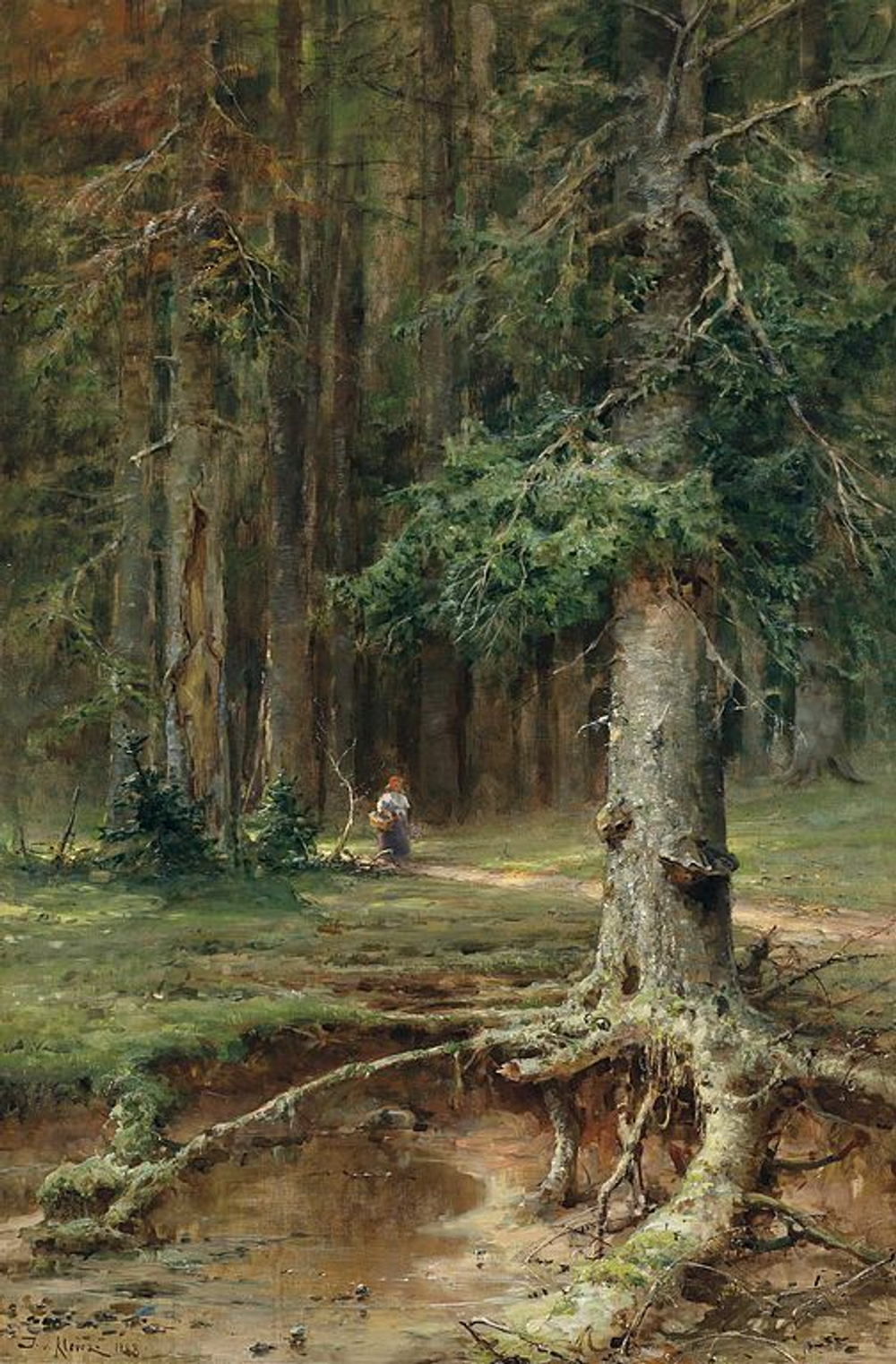 Картина для интерьера "Красная шапочка", художник Клевер, Юлий Настене.рф