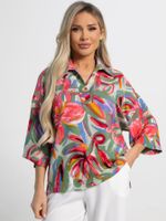 Блуза Ветерок (фисташка/цветы) Б15927-16М LT Collection