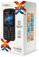Мобильный телефон teXet TM-D328 черный