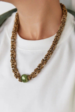 HMG 1131 Br green Колье арт.2100