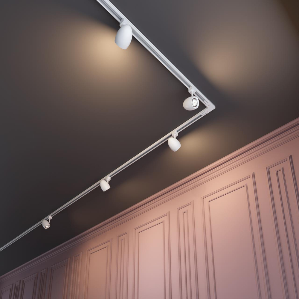 370546 PORT NT19 251 белый Светильник трековый однофазный трехжильный IP20 GU10 50W 230V VETERUM