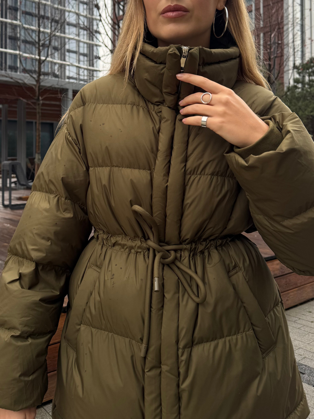 Пуховик Brunello миди изумруд