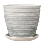 Горшок керамический Букле серый крокус №3