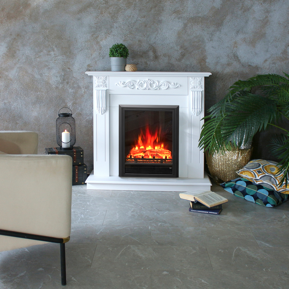 Каминокомплект Real Flame Dominica WT с очагом Eugene