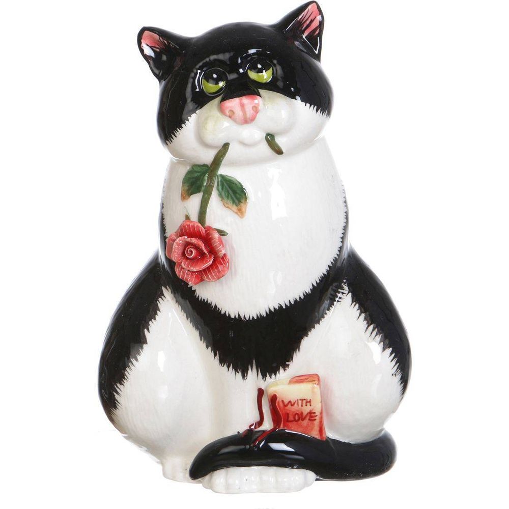 ФИГУРКА LEFARD "КОШКА С ЦВЕТКОМ" 15*7*10 СМ (КОР=18ШТ.)