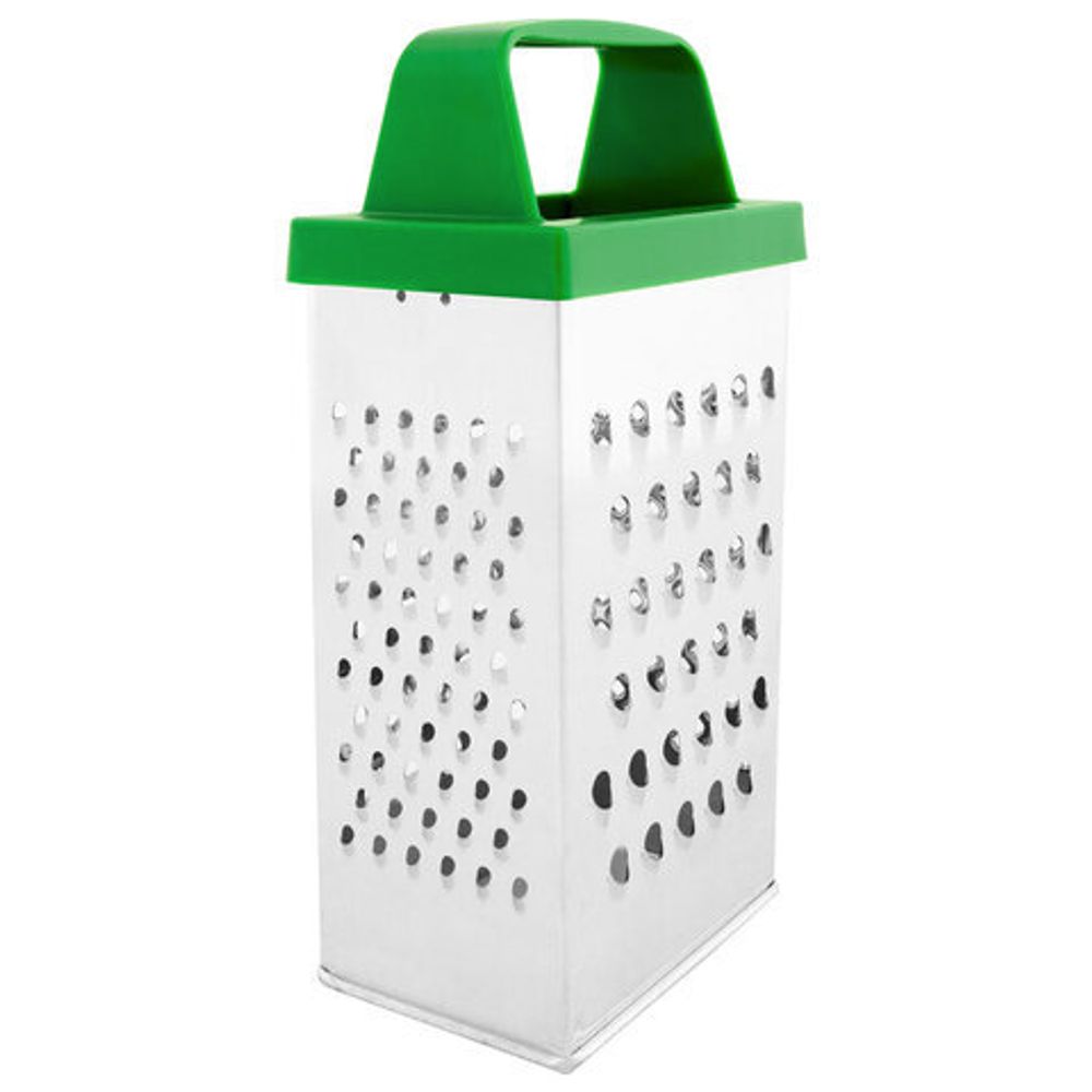 Терка 4 грани 18,2х6,2х8,5 см, белая жесть с пластиковой ручкой, BOOMHOUSE (БумХаус) Basic, 701860