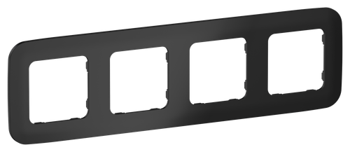 FLITE Рамка 4-местная РУ-4-А-ФлЧ черный IEK