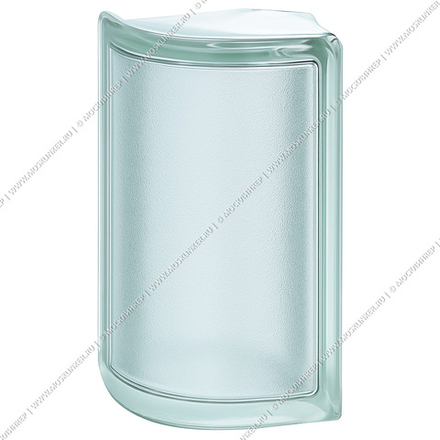 Стеклоблок Vitrablok Угловой Арктика 19x15.2x8 - Бесцветный