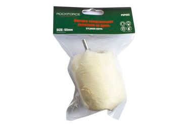 Насадка полировальная хлопковая ''цилиндр''на дрель 62х65мм (? хвостовика 6мм),в блистере RockForce##Rock FORCE RF-PSP65C