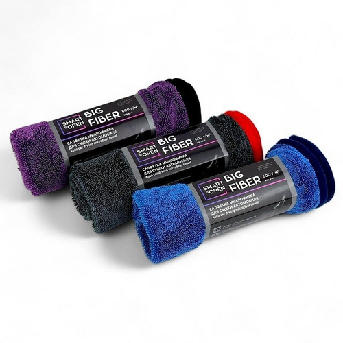 (SMART OPEN) Салфетка 50*60 см микрофибра для сушки авто (1шт) /18