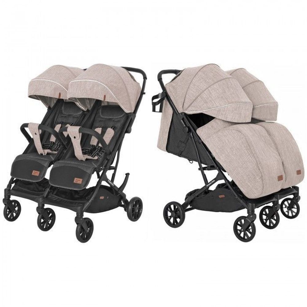 Прогулочная коляска для двойни Carrello Presto Duo CRL-5506, Steam Beige