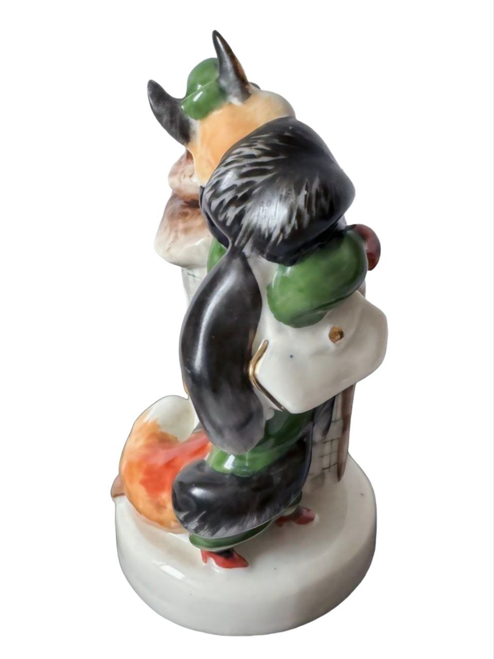 Фарфоровая статуэтка "Лиса и бобер" ЛФЗ