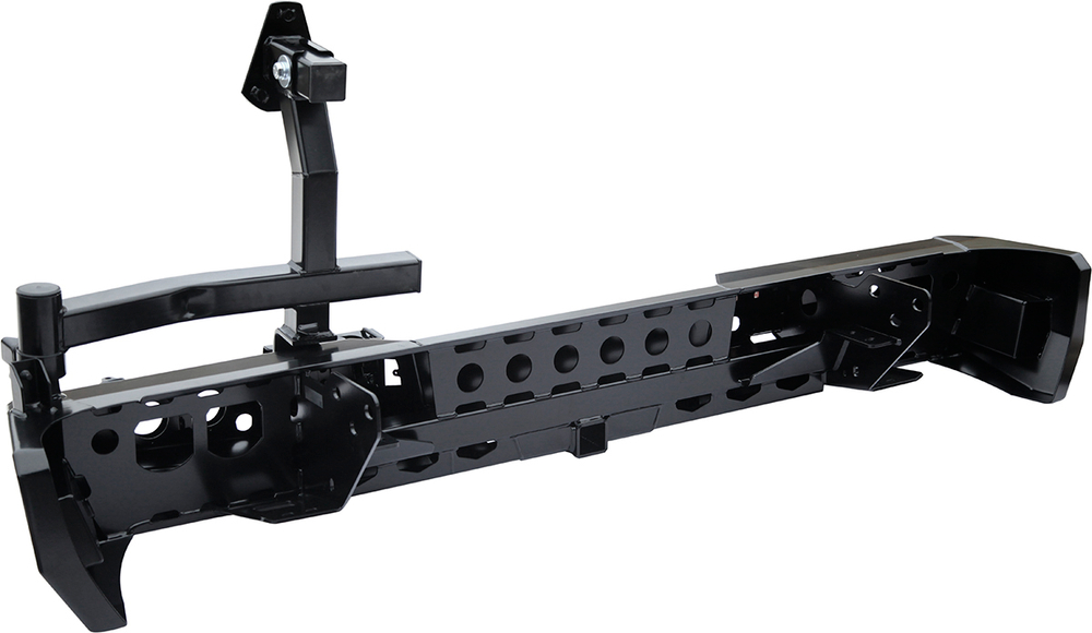 Бампер силовой задний Toyota Tundra 2007-09.2013 с квадратом под фаркоп, калиткой и фонарями РИФ