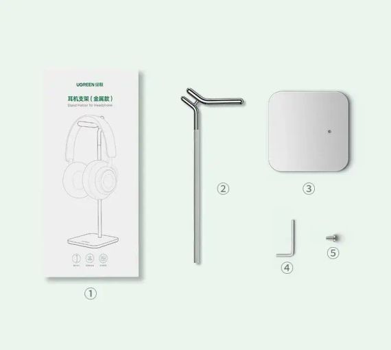 Ugreen LP143 Earphone Holder Stand Silver