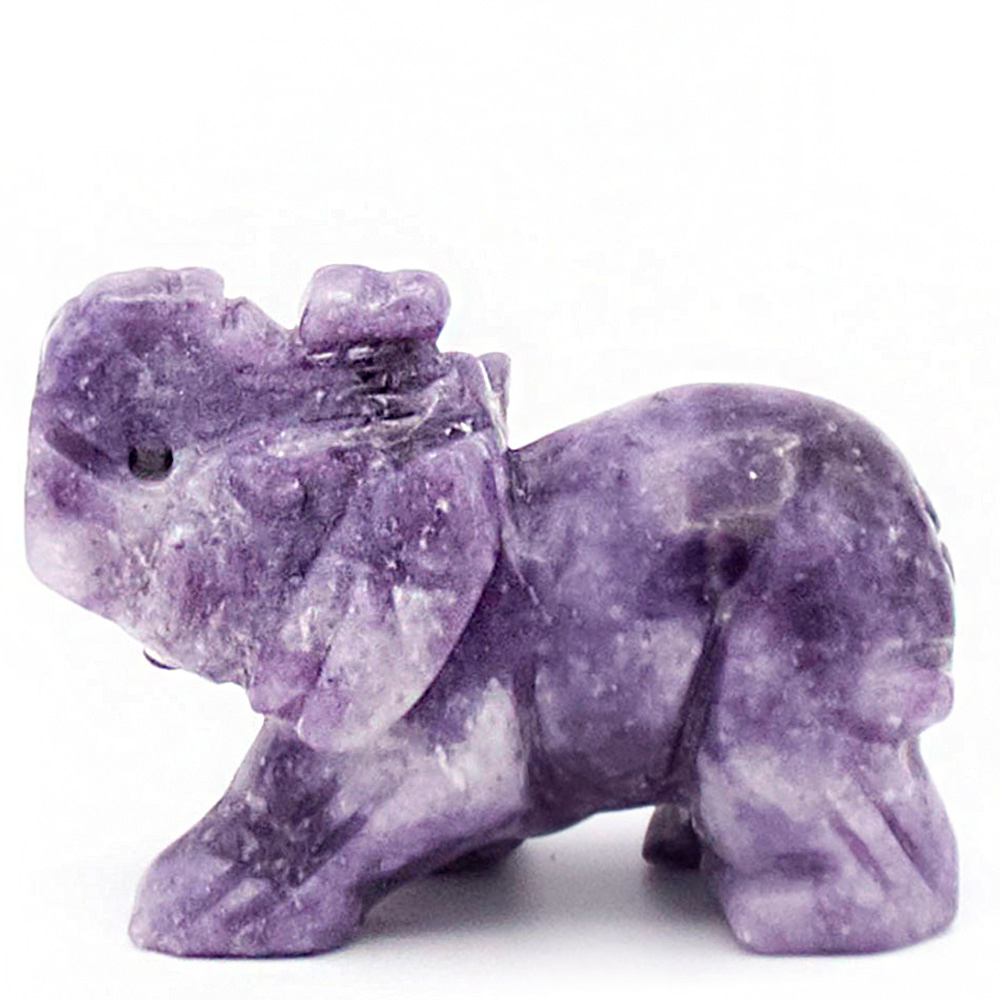 Слон лепидолит Вес 133гр. Артикул 70955. Размер 53х37х25мм.
