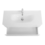 Тумба с раковиной подвесная BelBagno MARINO-CER-MINI-900-2C-SO-BL-P Bianco Lucido, раковина белая BB-8099-3-90