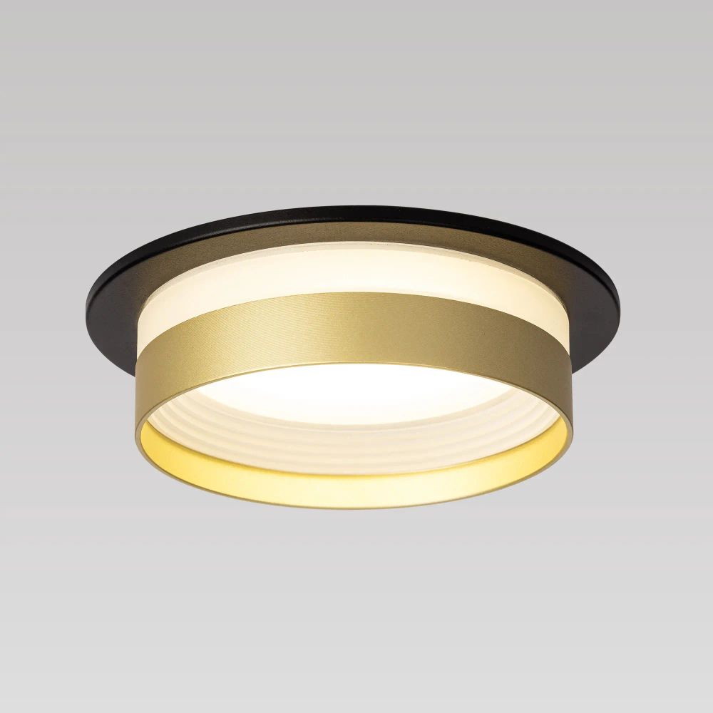 Citilux Hardy CL002D14 Встраиваемый светильник Чёрный+Золото