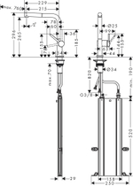 Кухонный смеситель Hansgrohe Talis M54 270 с вытяжным изливом 1jet Sbox 72809000