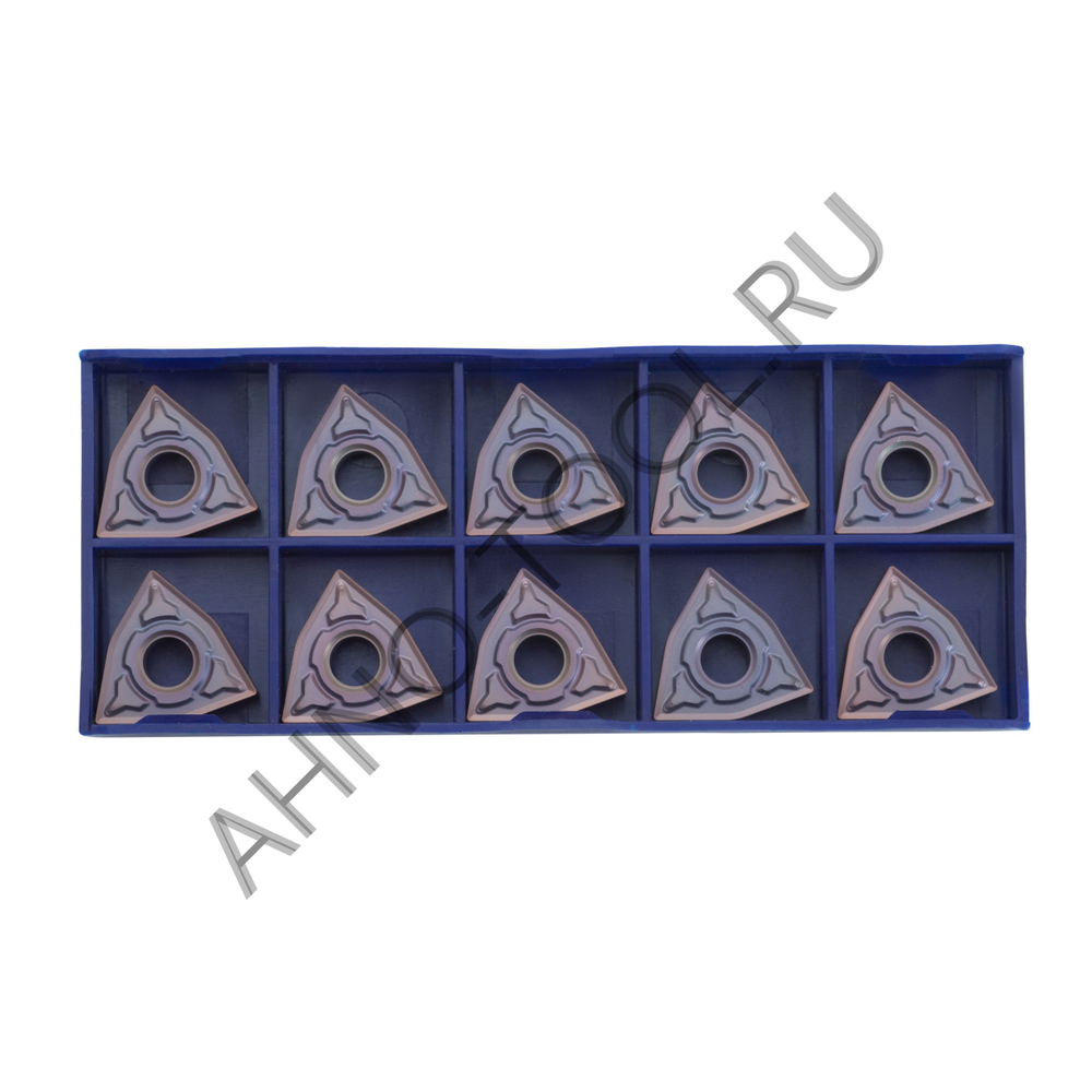 Пластина твердосплавная ISO WNMG080404-MMA APM20B AHNO по жаропроч. и нерж.стали, получистовая