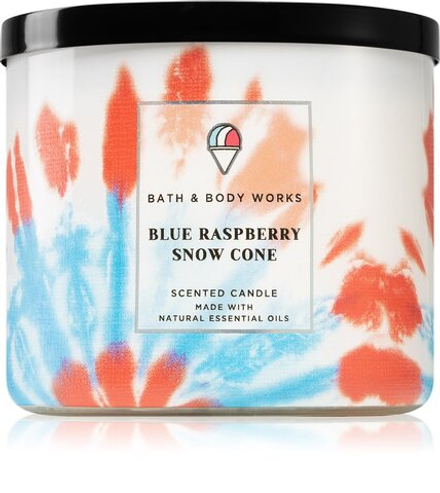 Bath & Body Works Blue Raspberry Snow Cone - ароматическая свеча /   411  g  / GTIN 667554891760