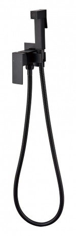 Смеситель встраиваемый с гигиеническим душем Grocenberg GB002 Черный матовый