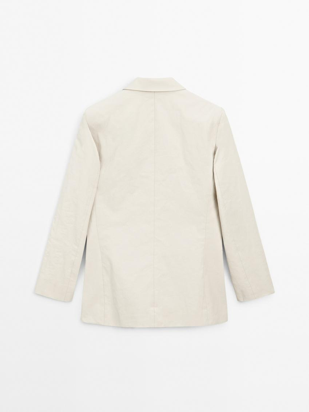 Massimo Dutti Асимметричный блейзер, слоновая кость