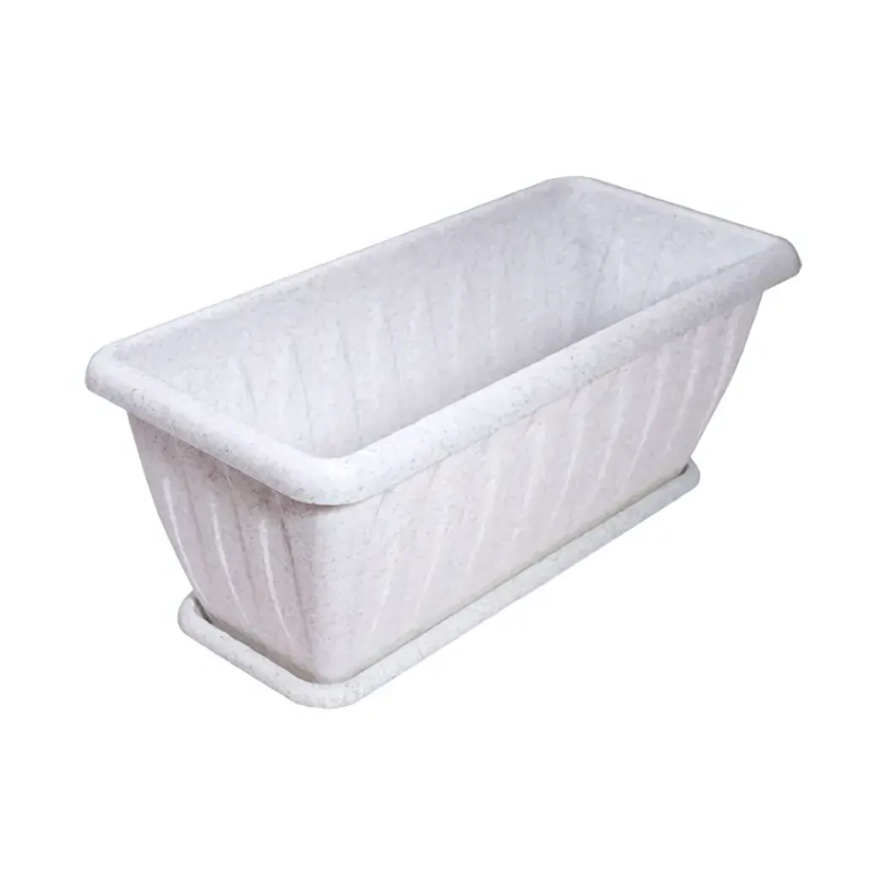 Ящик для растений «Фелиция» мрамор 40см с поддоном С185М