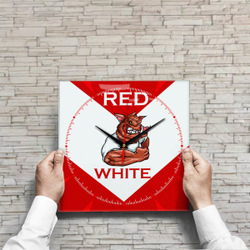 Настенные часы Red and White Спартак Декор для дома, подарок