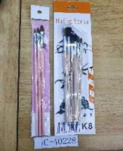 Набор кистей 3 штуки Белка №1,3,5 круглые, деревянная ручка, пакет с подвесом, картонная подложка, С