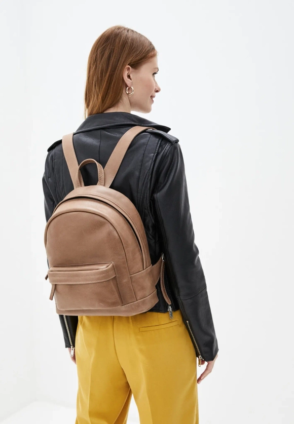 рюкзак закругленный кофейный M