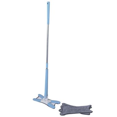 Швабра Х-образная с функцией отжима (голубая,1300х370х150мм) ISMA ISMA-22(blue)