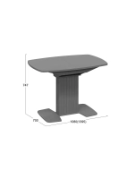 Стол кухонный Стекло матовое 108(139)х70х75 см