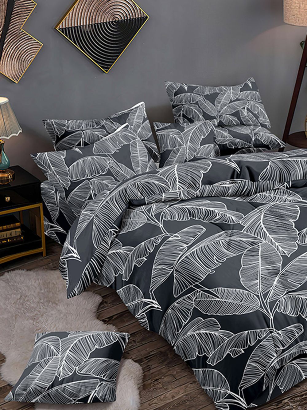 Пододеяльник Полисатин Simple House "Fern" евро на молнии 200x215 см