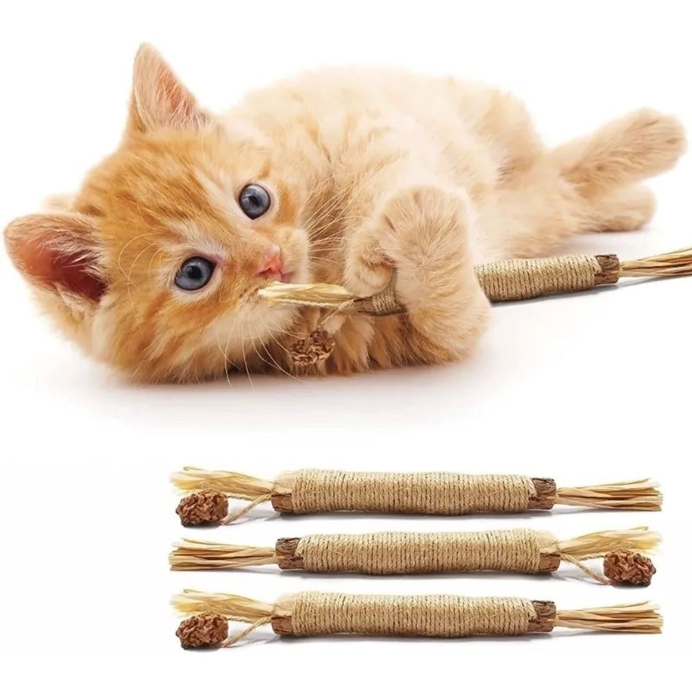 Игрушка для кошек Палочка мататаби с пером ЧК