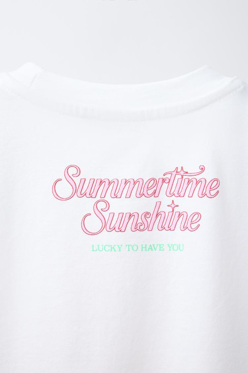 ZARA ФУТБОЛКА С ПРИНТОМ «ФРУКТЫ», БЕЛЫЙ