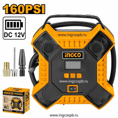 Автомобильный компрессор 12В, 11бар. INGCO AAC1601
