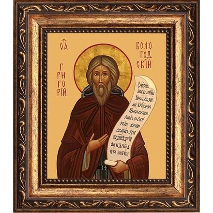 Григорий Пельшемский, Вологодский, преподобный игумен. Икона на холсте.