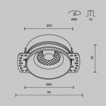 Встраиваемый светильник Maytoni Flint DL101-GU10-TRS-B