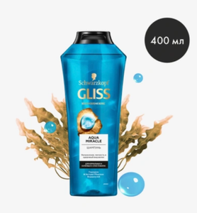 Шампунь для волос Gliss Aqua Miracle 400мл